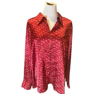 Venezia Jeans Women’s Red Polka Dot  Top Size 18/20